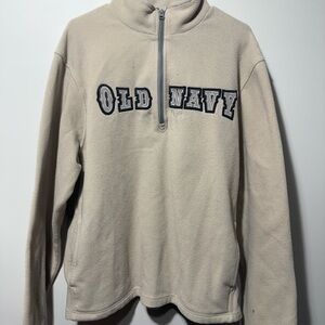 Old Navy Men's Beige Zip-Up Sweater